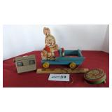 Fisher Price pull toy, noise maker, view master