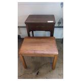 Sewing machine cabinet and lamp table