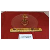 Yellow serving platter