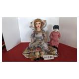 2 antique dolls