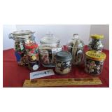 7 asst. jars of buttons