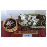 2 baskets of buttons