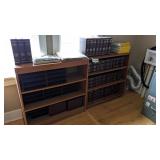 National Geographics in 2 shelving units