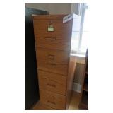 4 drawer locking wood file cabinet
