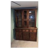 2 pc. wood china cabinet