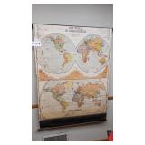 World map on roller
