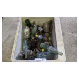 Tub of old bottles, Coke, 7up, Pepsi, etc.