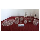 Glass dishes, glows under UV light