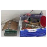 Bird feeders in tote