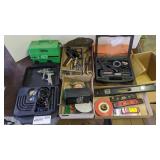 Weller soldering gun, levels, misc. tools