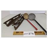 2 ladles and clip on ice skates