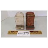 2 matchbox holders