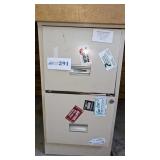 2 drawer metal file cabinet