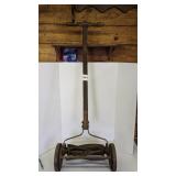 Reel mower, iron wheels