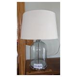 Glass base table lamp