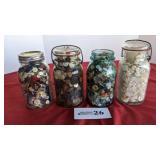 4 jars of buttons