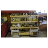 Wood parts bin w/2 carts