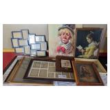 10 asst. pictures and frames