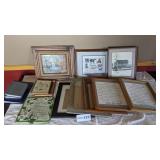 11 asst. pictures and frames