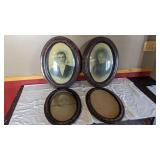 Antique frames, 3 w/glass