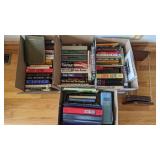 4 boxes books, assorted