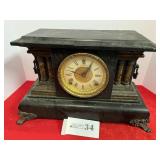 Session Mantel clock, broken glass, missing back