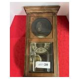 German Box clock, has face and asst.