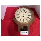 Octagon wall clock, broken case, no glass