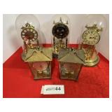 5 asst. anniversary clocks, for parts or repair