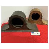 2 empty Tambour clock cases