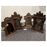 4 empty kitchen clock cases