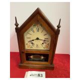 Seth Thomas Steeple clock with key and pendulum