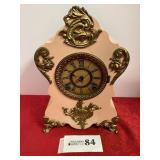 Cast iron Ansonia mantel clock, missing bezel