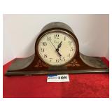 Colonial battery operated tambour clock
