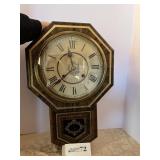 Japanese octagon drop wall clock, made by Seikosha