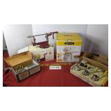 Deep fryer, apple peeler, grater, rosette maker