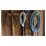 Electrical wire and garden hose