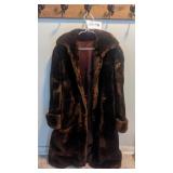 Brown fur coat (lady size large?)