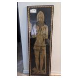 Brass rubbing of English knight 18x58'