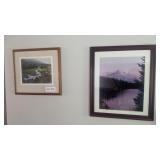 2 Framed and matted pictures