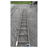 12' aluminum straight ladder, flat rungs