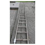 18' aluminum straight ladder, flat rungs