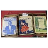 3 boxes very old sheet music