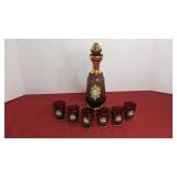 Bohemian glass, enamel decorated