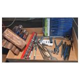 Socket set, punches, wood chisels