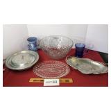 Glassware, serving pieces