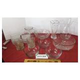 Glassware, bowl and platter