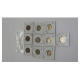10 Assorted Buffalo Nickels worth $1.00 each