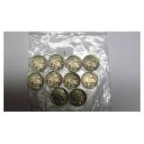 10 Assorted Buffalo Nickels worth $1.00 each
