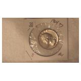 1964 Washington Silver Quarter - AU